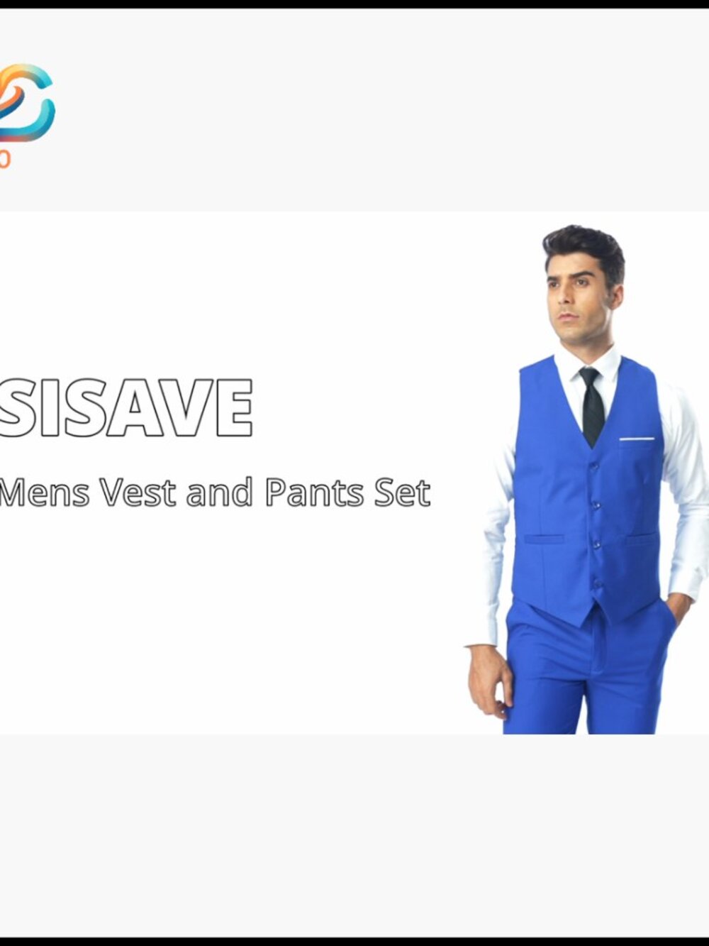 Slim Fit Suit Set Vest and Pants Formal Wedding Prom Business - Picture 7 of 7